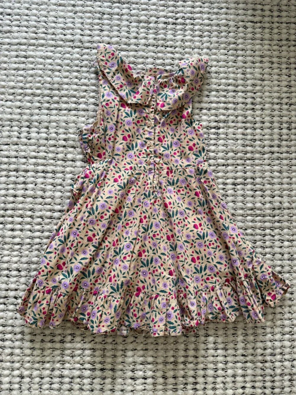 Janie & Jack Girls Floral Ruffle Dress